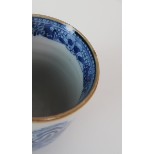 305 - *WITHDRAWN* A COLLECTION OF 19TH CENTURY ENGLISH BLUE AND GILT DECORATED TEA AND COFFEE WARES