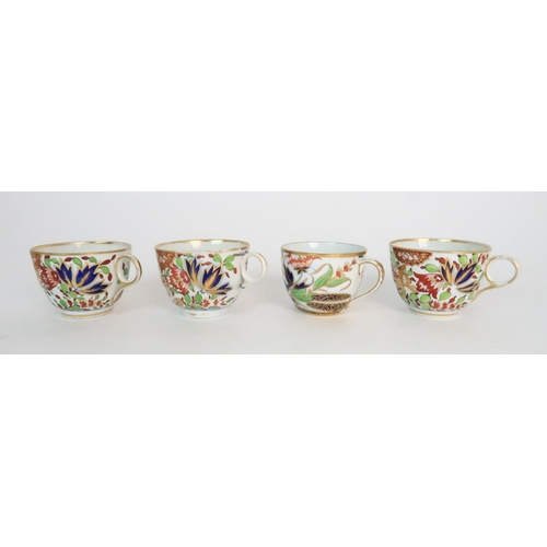 316 - ASSORTED ANTIQUE IMARI PATTERN TEA AND COFFEEWARES