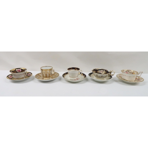 331 - A COLLECTION OF ANTIQUE CUPS AND SAUCERS