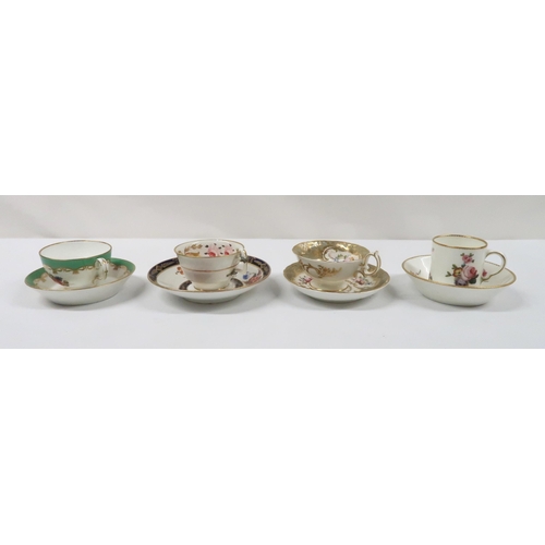 331 - A COLLECTION OF ANTIQUE CUPS AND SAUCERS