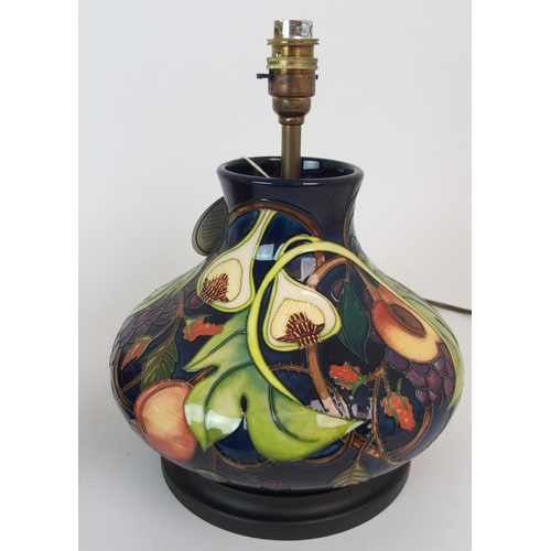 341 - A PAIR OF MOORCROFT QUEENS CHOICE TABLE LAMPS