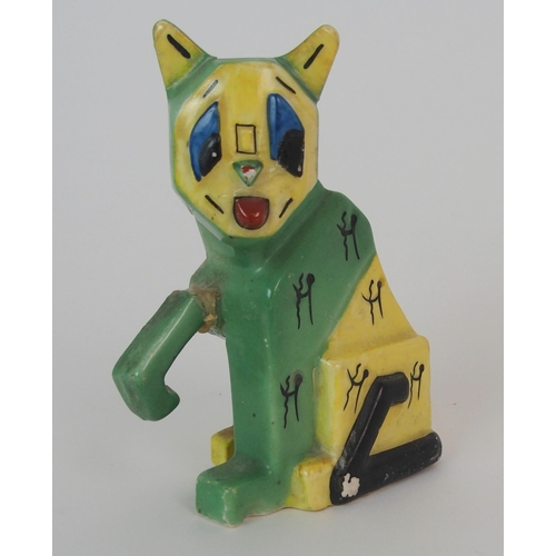 343 - A RARE LOUIS WAIN POTTERY MODEL OF A CAT