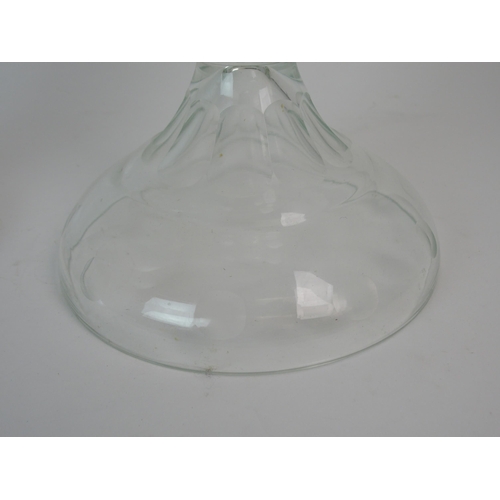 348 - A PAIR OF LARGE CUT GLASS CHEMISTS DISPLAY JARS AND COVERS