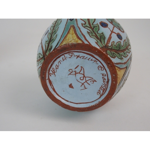 351 - A CARLO MANZONI EARTHENWARE BOTTLE VASE