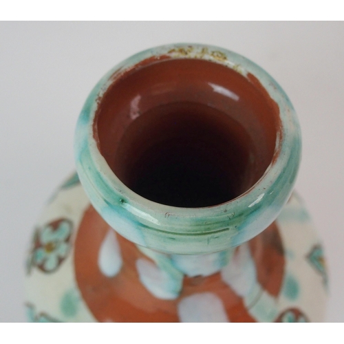 351 - A CARLO MANZONI EARTHENWARE BOTTLE VASE