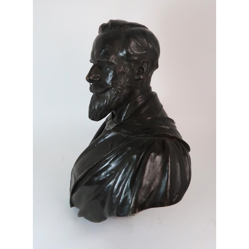 373 - WALTER MERRETT (1856-1918) - A BRONZE BUST OF SIR WILLIAM CROOKES