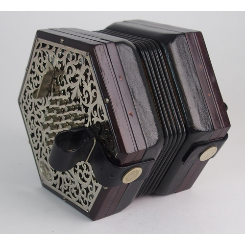 391 - A LACHENAL & CO FORTY-EIGHT BUTTON CONCERTINA