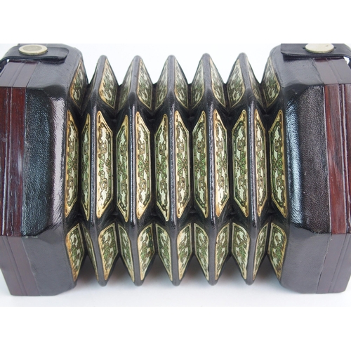 391 - A LACHENAL & CO FORTY-EIGHT BUTTON CONCERTINA