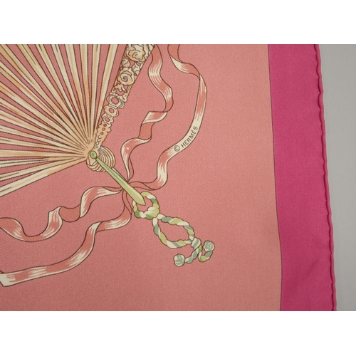 401 - AN ORIGINAL AU SPORT D'HIVER HERMES SILK SCARF