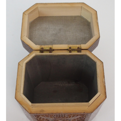 427 - A MAUCHLINE WARE TEA CADDY