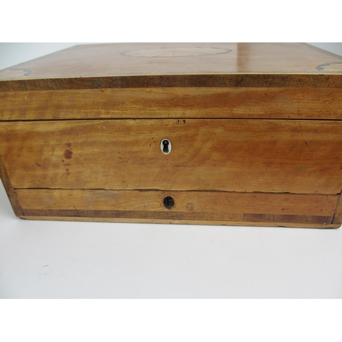 432 - A WALNUT MANICURE BOX