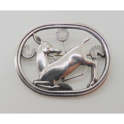 609 - A GEORG JENSEN DEER BROOCH