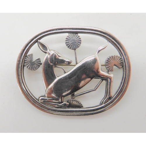 609 - A GEORG JENSEN DEER BROOCH