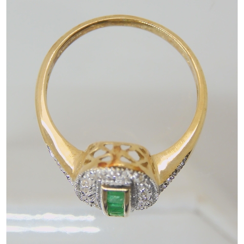 670 - A 9CT GOLD ART DECO STYLE RING