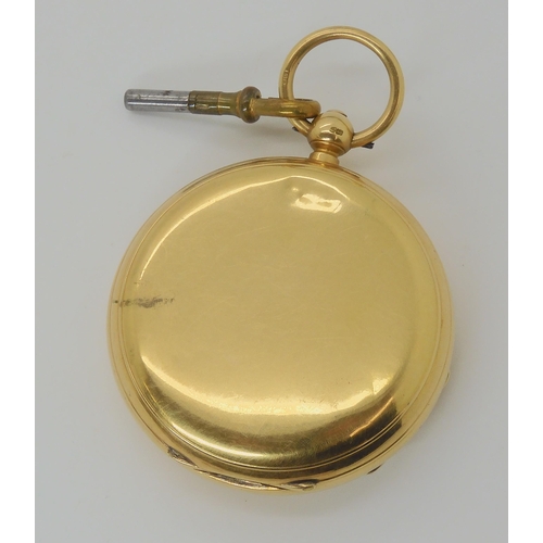 710 - AN 18CT GOLD FULL HUNTER POCKET WATCH