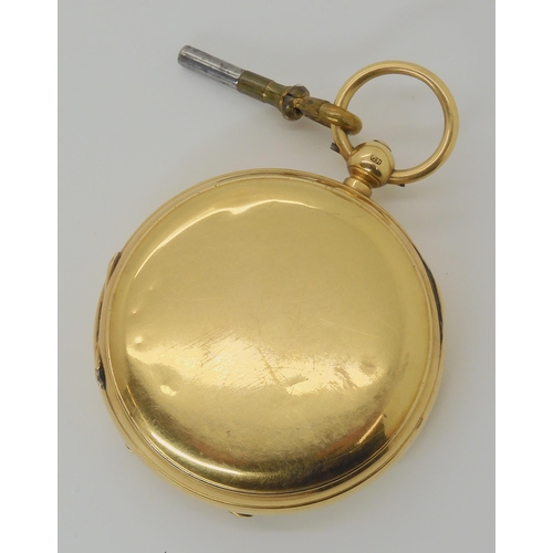 710 - AN 18CT GOLD FULL HUNTER POCKET WATCH