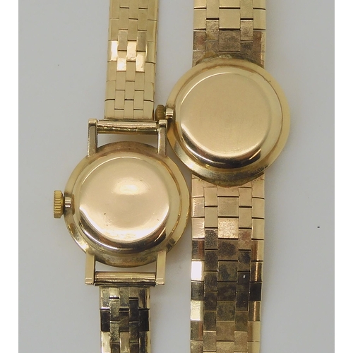 712 - TWO 9CT GOLD LADIES MARVIN WATCHES