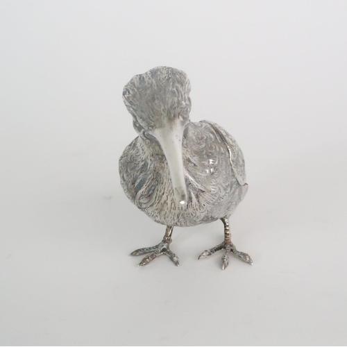 722 - A CONTINENTAL SILVER MODEL OF A STARLING