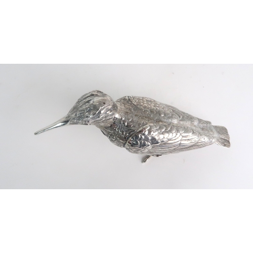 722 - A CONTINENTAL SILVER MODEL OF A STARLING