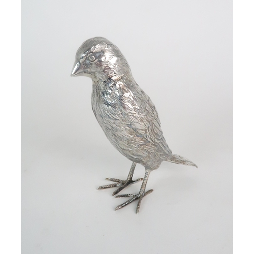 723 - A CONTINENTAL SILVER MODEL OF A SPARROW