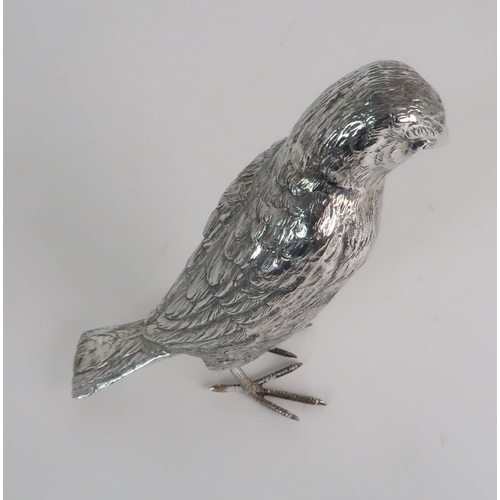 723 - A CONTINENTAL SILVER MODEL OF A SPARROW