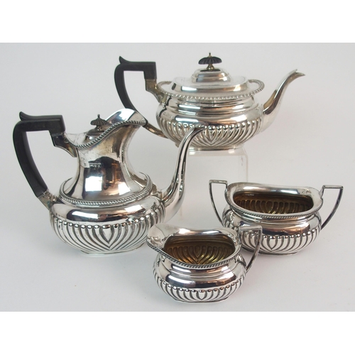 730 - AN EDWARDIAN SILVER TEA & COFFEE SERVICE