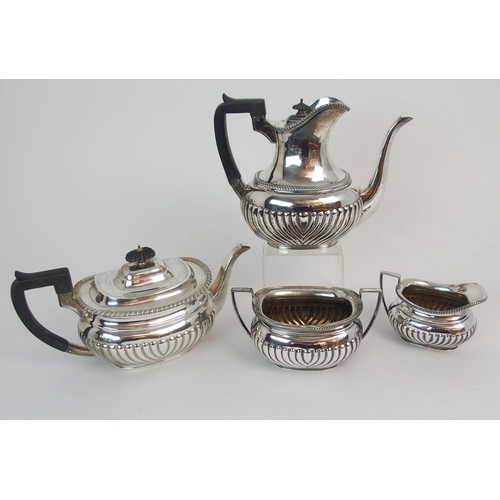 730 - AN EDWARDIAN SILVER TEA & COFFEE SERVICE