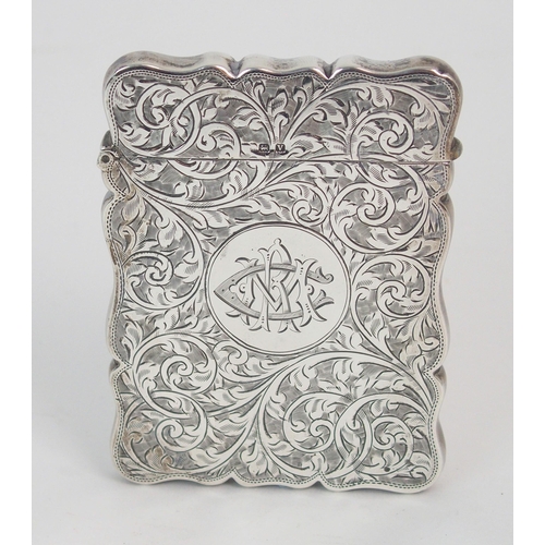 732 - A SILVER CARD CASE