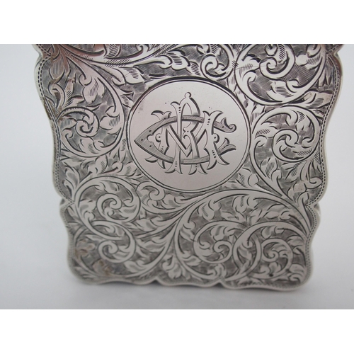 732 - A SILVER CARD CASE