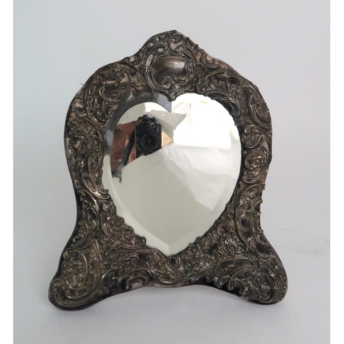 737 - A HEART SHAPED BEVELLED MIRROR