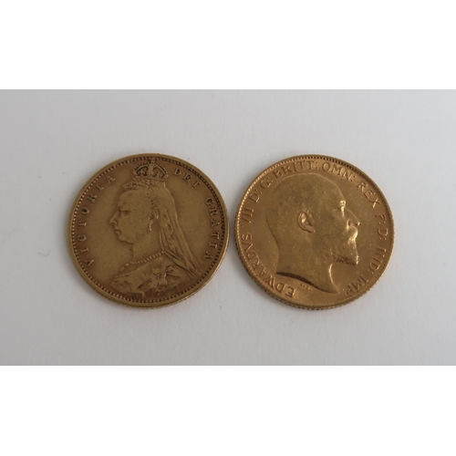 752 - TWO GOLD HALF SOVEREIGNS