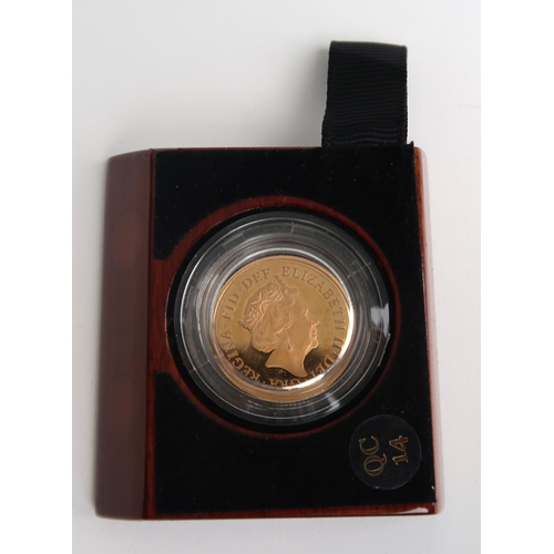 755 - A CASED GOLD PROOF FULL SOVEREIGN