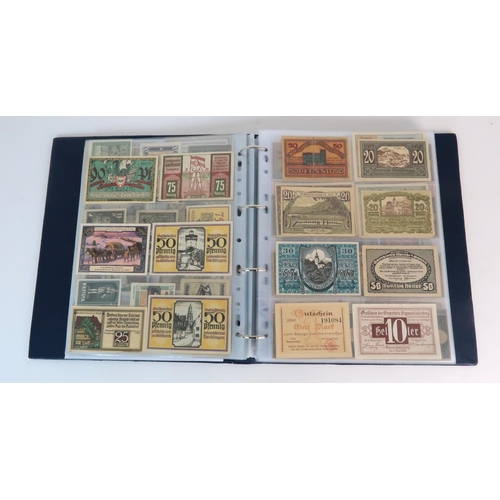 764 - AN ALBUM OF 1920's GERMAN INFLATION TIME NOTGELD