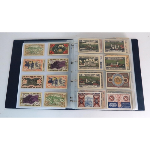 764 - AN ALBUM OF 1920's GERMAN INFLATION TIME NOTGELD