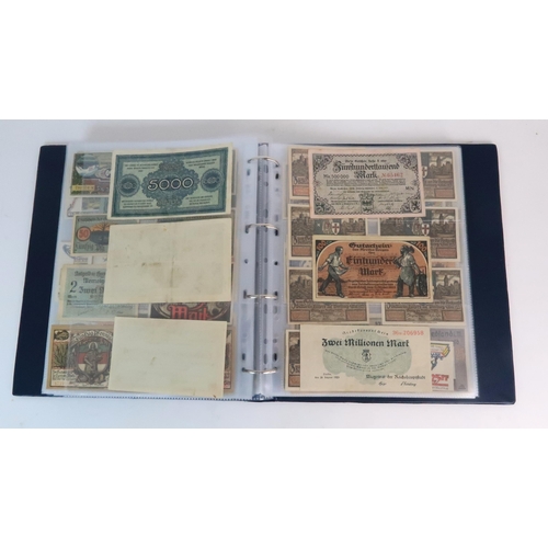 764 - AN ALBUM OF 1920's GERMAN INFLATION TIME NOTGELD