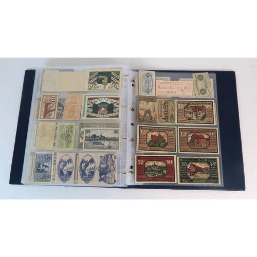 764 - AN ALBUM OF 1920's GERMAN INFLATION TIME NOTGELD