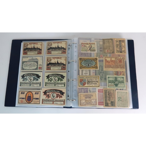 764 - AN ALBUM OF 1920's GERMAN INFLATION TIME NOTGELD