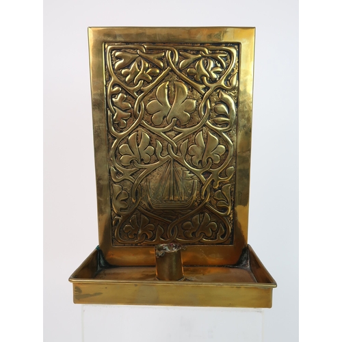 244 - ALEXANDER RITCHIE  IONA BRASS WALL CANDLE SCONCE