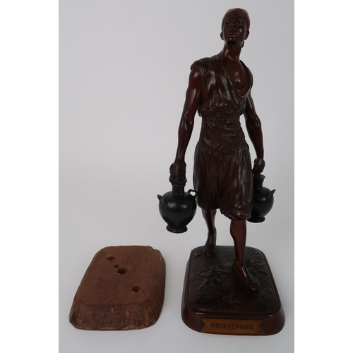 247 - A FRENCH BRONZE FIGURE OF A MAN