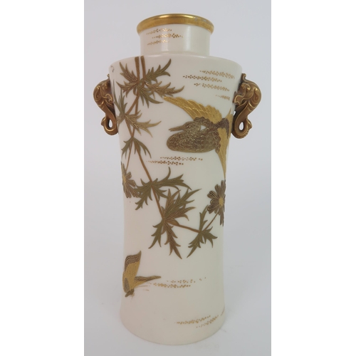 256 - A LATE 19TH CENTURY ROYAL WORCESTER PORCELAIN VASE