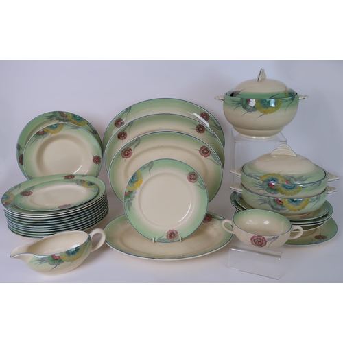 276 - A CLARICE CLIFF FOR WILKINSON LTD DINNER SERVICE