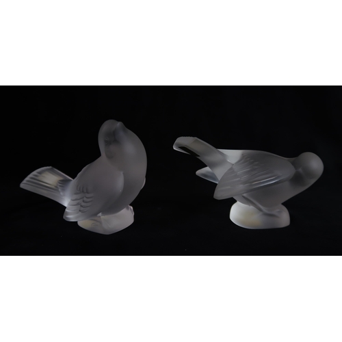 287 - A PAIR OF LALIQUE BIRDS