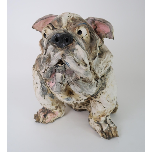 289 - OLIVIA BROWN - A CERAMIC SCULPTURE OF A BULLDOG