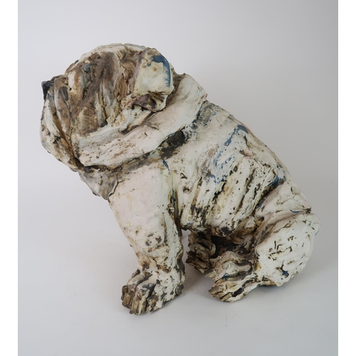 289 - OLIVIA BROWN - A CERAMIC SCULPTURE OF A BULLDOG