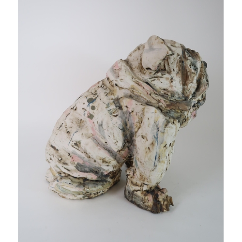 289 - OLIVIA BROWN - A CERAMIC SCULPTURE OF A BULLDOG