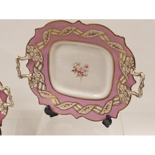 312 - A LATE 19TH CENTURY COALPORT STYLE DESSERT SERVICE