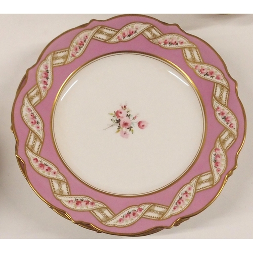 312 - A LATE 19TH CENTURY COALPORT STYLE DESSERT SERVICE