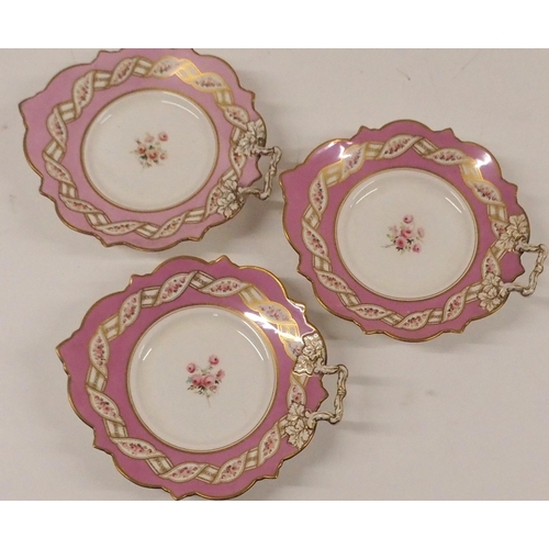 312 - A LATE 19TH CENTURY COALPORT STYLE DESSERT SERVICE