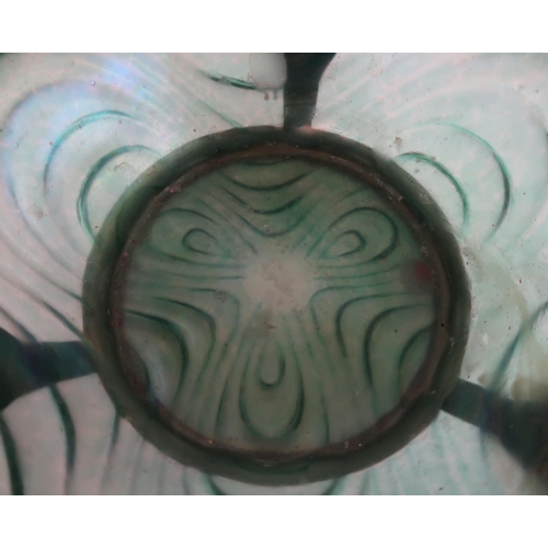 320 - AN ART NOUVEAU KRALIC IRIDESCENT GREEN GLASS BOWL