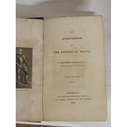 391 - THE ACHIEVEMENTS OF THE KNIGHTS OF MALTA BY ALEXANDER SUTHERLAND